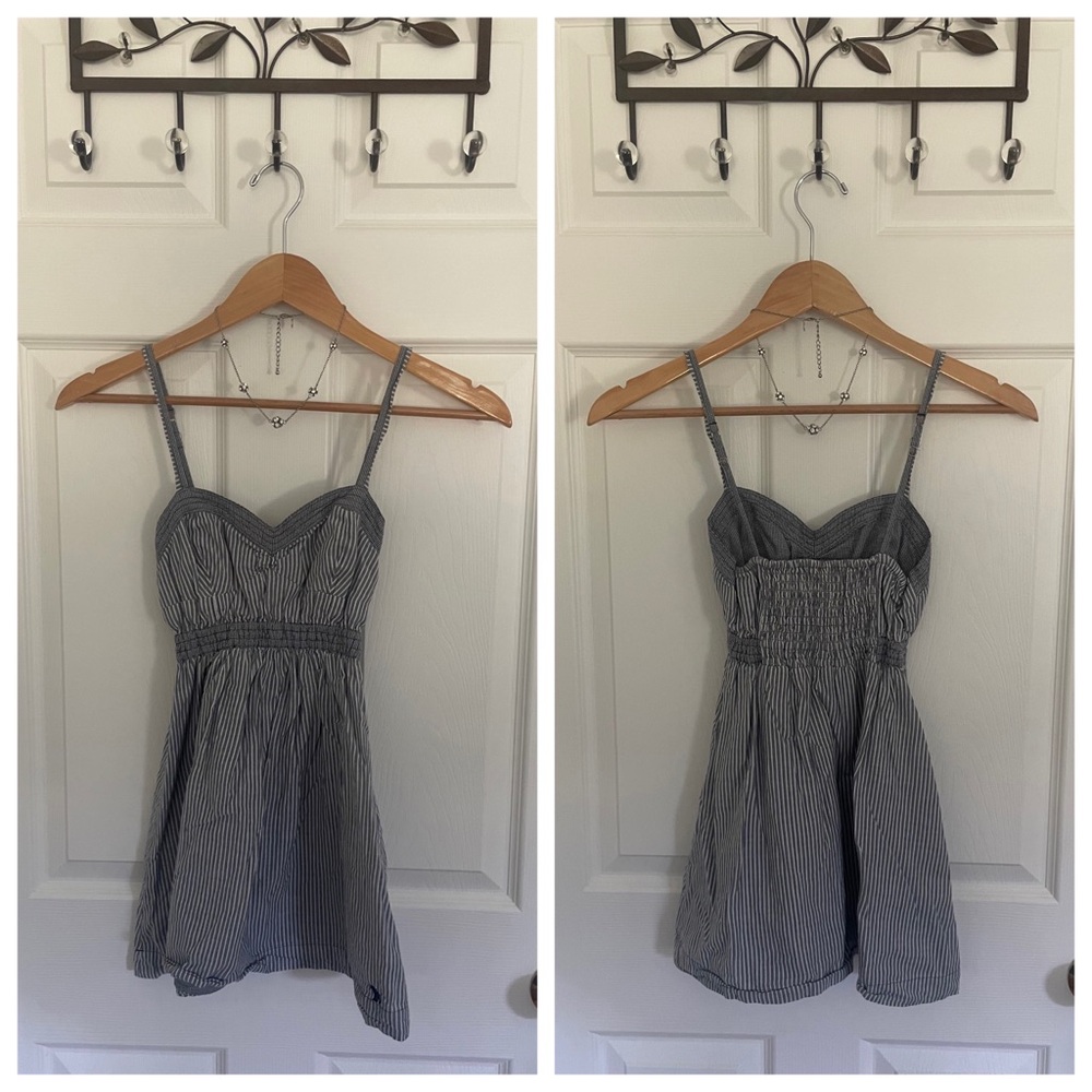 Y2K Abercrombie Stripe Cotton Tunic Sundress - Picture 10 of 10